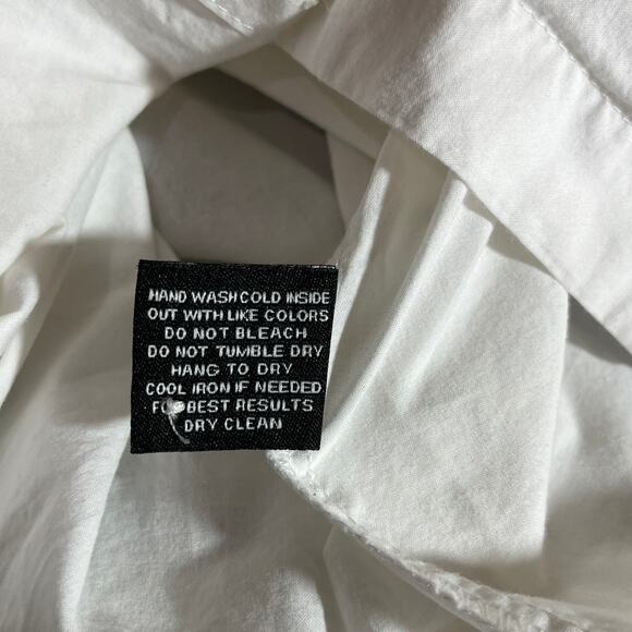 Walter Baker Shirt Womens Small White Button Up Long Sleeves Hi-Low Hem Casual - Picture 7 of 9